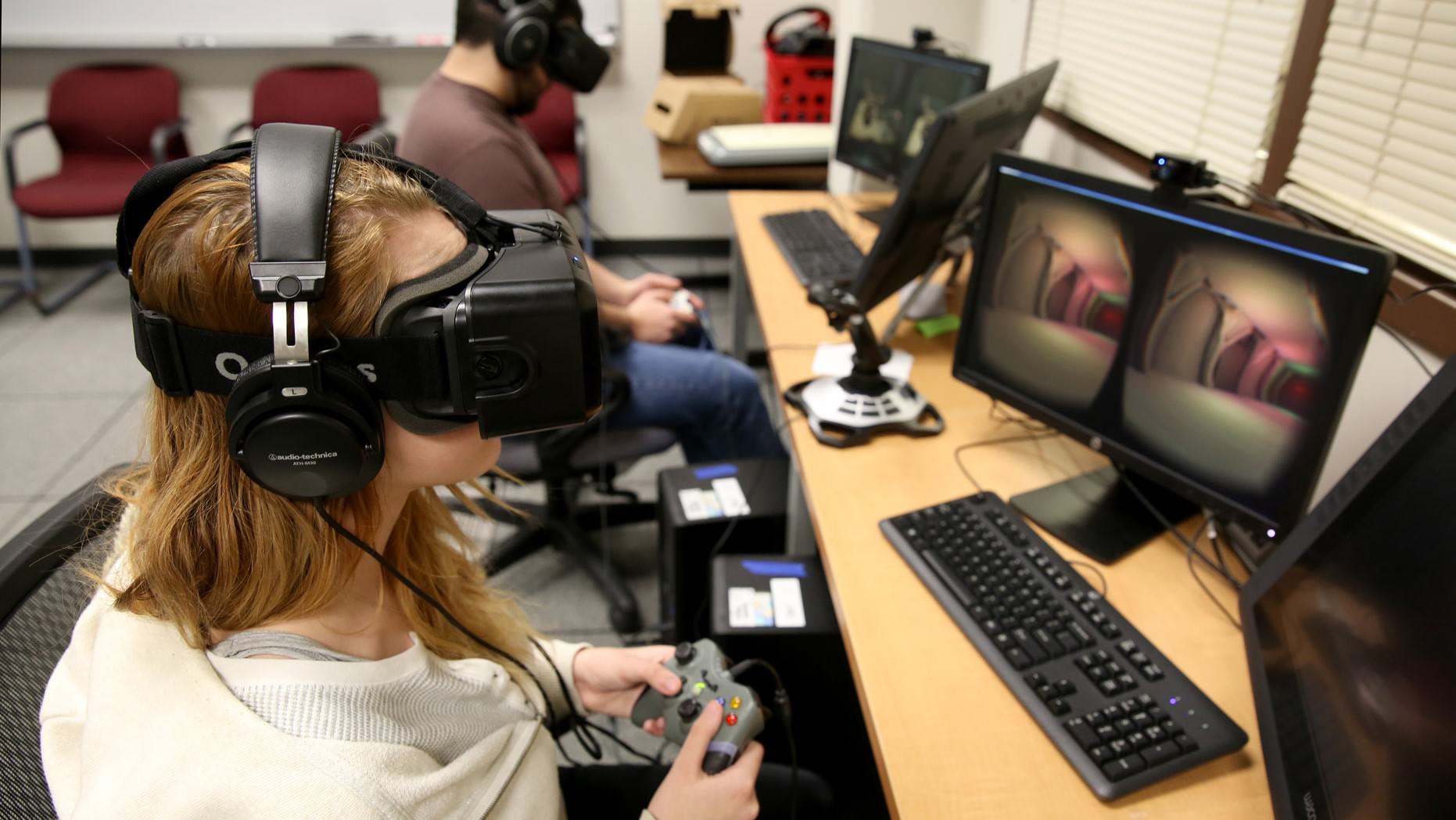 Students using VR