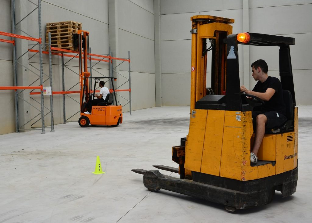 virtual reality training could replace some real world training like this forklift training